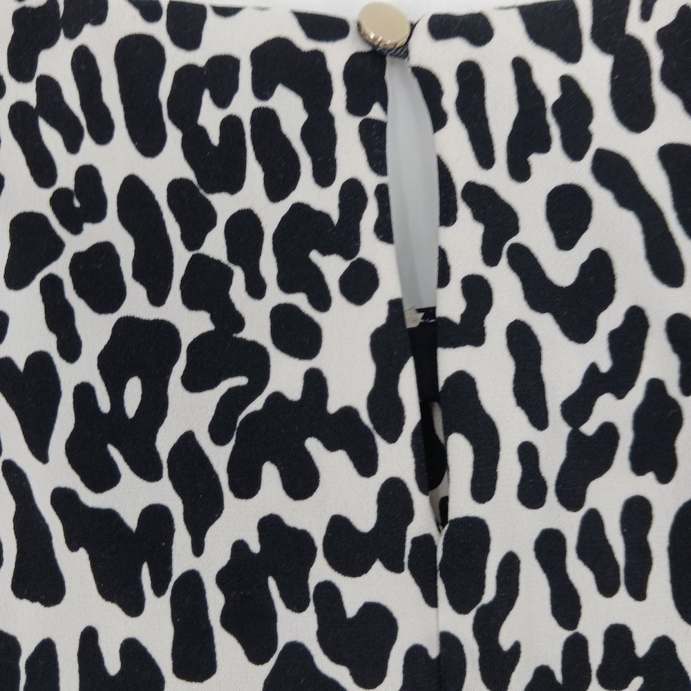 WOMENS CALVIN KLEIN SMALL TOP LEOPARD PRINT PLEATED NECK - Picture 8 of 8